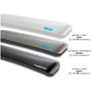 Zijwindschermen Helder passend voor Nissan Patrol 3/5 deurs -1997 (manuele spiegel bediening)