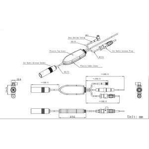 SSDN DAB Antenne converter van DAB radio naar FM antenne