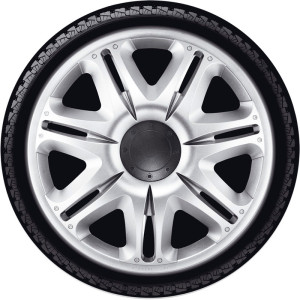 4-Delige J-Tec Wieldoppenset Nascar 16-inch zilver