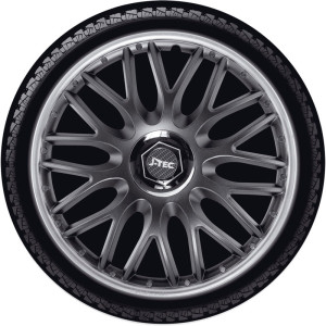 4-Delige J-Tec Wieldoppenset Orden SR 13-inch grijs/zilver + chroom ring