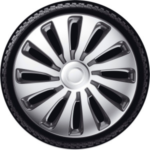 4-Delige J-Tec Wieldoppenset Sepang 14-inch zilver/zwart