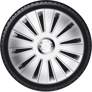 4-Delige Wieldoppenset Daytona Pro 15-inch zilver/chroom ring