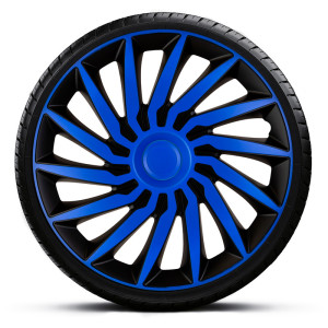 4-Delige Wieldoppenset Kendo 15-inch zwart/blauw