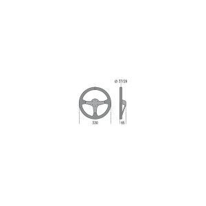 Sparco Universeel Sportstuur 'R330 Champion Dish' - Zwart Leer - Diameter 330mm