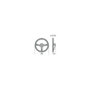 Sparco Universeel Sportstuur 'Targa 350' - Zwart Leer - Diameter 350mm