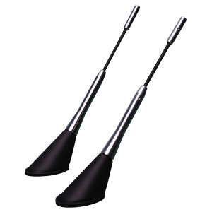 Universele aluminium antenne - Shortstick 16v - Zilver