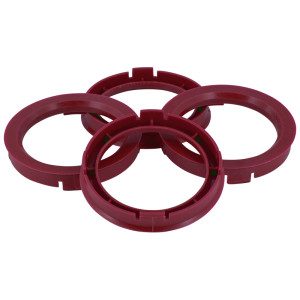Set TPI Centreerringen - 69.1->56.1mm - Ruby Rood