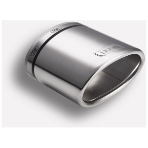 Ulter Sport Uitlaatsierstuk - Ovaal 120x80mm Schuin - Lengte 120mm - Montage 50-65mm - RVS