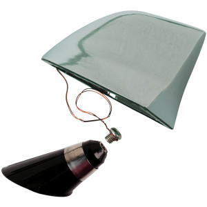 100% Koper Antenne 'Genuine SharkFin' - chroom