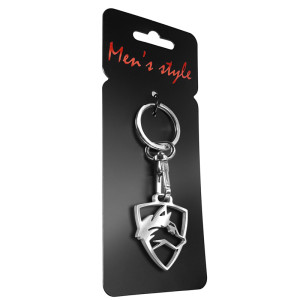 RVS sleutelhanger - 'Hond' (Zilver)