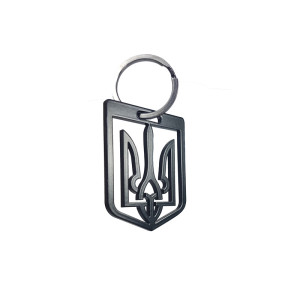 RVS sleutelhanger - 'Oekraïne' (Zwart)