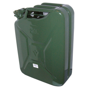 Benzinekan / Jerrycan 20L groen metaal TUV/GS
