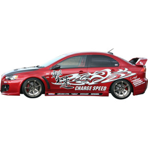 Chargespeed Sideskirts passend voor Mitsubishi Lancer Evo X CZ4A (FRP)
