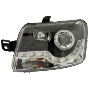 Set Koplampen in DRL-Look passend voor Fiat Panda 2003-2008 - Zwart