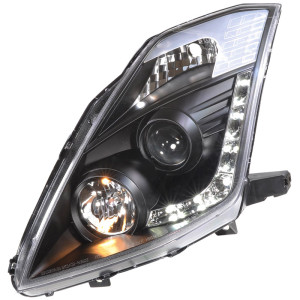 Set Koplampen in DRL-Look passend voor Nissan 350Z 2003-2009 - Zwart