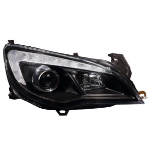 Set Koplampen incl. DRL passend voor Opel Astra J 5-deurs 2009-2015 - Zwart - incl. Motor