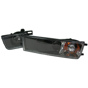 Set Frontknipperlichten passend voor Volkswagen Golf III - Zwart - incl. mistlampen