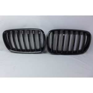 Glanzend zwarte Grills passend voor BMW X5 E70 / X6 E71 2007-2013
