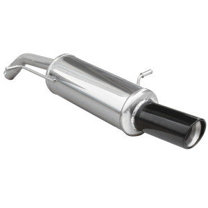 100% RVS Sportuitlaat passend voor Citroën DS3 1.6i 16V Turbo 155pk 2010-Ø 50 1x100mm X-Race Black Edition