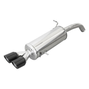 100% RVS Sportuitlaat passend voor Ford Fiësta VII 1.6 ST 182pk 2013- Ø 54 2x80mm X-Race Black Edition