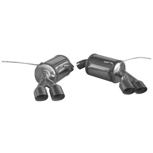 100% RVS Dubbele Sportuitlaat passend voor MS Gransport 4.2 V8 2006- Links/Rechts 2x80mm