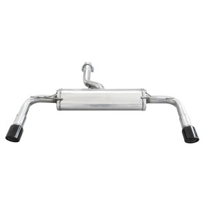 100% RVS Dubbele Sportuitlaat passend voor Mini Paceman 1.6 S Cooper 184pk / JCW 211pk / ALL4 1x100mm X-Race Black Edition