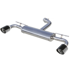 100% RVS Dubbele Sportlaat passend voor Volkswagen Golf VII GTI Clubsport 2.0 TSI 265pk-290pk-310pk 2016- 1x100mm X-Race Black Edition