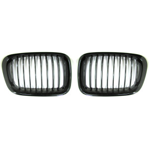 Matzwarte Grills passend voor BMW 3-Serie E46 4 deurs 1998-2001