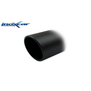 100% RVS Dubbele Sportlaat passend voor Volkswagen Golf VII GTI Clubsport 2.0 TSI 265pk-290pk-310pk 2016- 1x100mm X-Race Black Matt