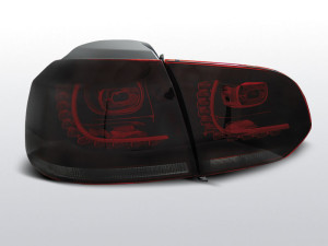 Achterlichten LED | geschikt voor Volkswagen Golf 6  | Rood/Smoke | LED R / R20 - Look | Upgrade van halogeen naar LED