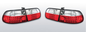 Achterlichten  Honda Civic 92-95 3D  LED rood/wit Carna