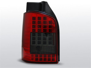 Achterlichten geschikt voor Volkswagen T5 2003-2015 | LED | rood / smoke | Achterklep