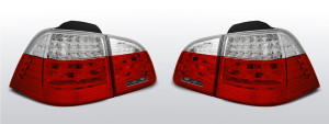 Achterlichten LED | LCI - look | BMW 5 serie Touring E61 2003-2007 | Rood wit LED lichtgeleidetechniek