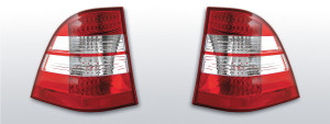 Achterlichten Mercedes M-Klasse W163 ML 1998-2005 | LED | rood / wit