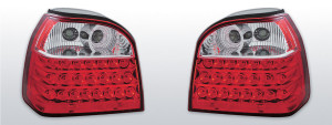 Achterlichten geschikt voor VW Golf 3 rood/wit LED