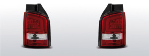 Achterlichten geschikt voor Volkswagen T5 2003-2015 | LED | rood / wit | Achterklep