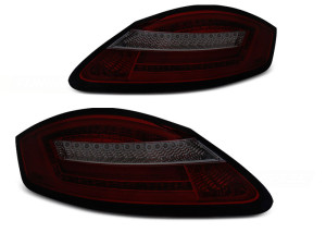 Achterlichten LED | geschikt voor Porsche Boxster 987 2005-2009 | Full Led Dynamische knipperlichten | rood smoke