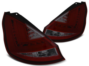 Achterlichten | geschikt voor Ford Fiesta MK7 2012-2015 hatchback | LED Bar-roodsmoke