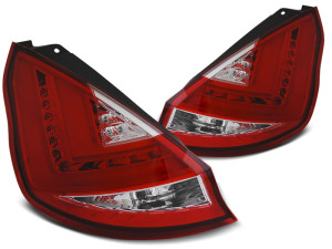 Achterlichten | geschikt voor Ford Fiesta MK7 2012-2015 hatchback | LED Bar-roodwit