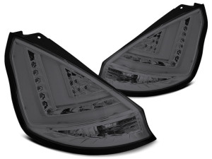 Achterlichten | geschikt voor Ford Fiesta MK7 2012-2015 hatchback | LED Bar-smoke