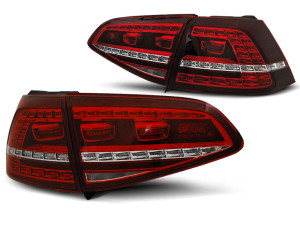 Achterlichten | geschikt voor Volkswagen | Golf 12-17 3d hat. VII / Golf 12-17 5d hat. VII | Dynamic Turn Signal | rood en wit