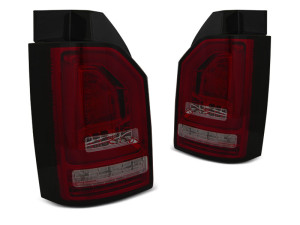 Achterlichten | geschikt voor Volkswagen | Multivan 15- 5d bus. / Transporter Kombi 15- 4d bus. | OEM halogeen | Dynamic Turn Signal | LED BAR rood en smoke