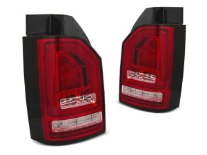 Achterlichten | geschikt voor Volkswagen | Multivan 15- 5d bus. / Transporter Kombi 15- 4d bus. | OEM LED | Dynamic Turn Signal | LED BAR rood en wit
