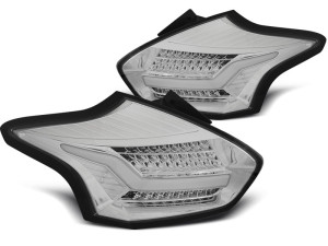 Achterlichten | Ford | Focus 14-18 5d hat. | Dynamic Turn Signals | LED BAR chroom