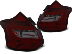 Achterlichten | Ford | Focus 14-18 5d hat. | LED | Dynamic Turn Signal | LED BAR rood en smoke