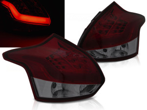 Achterlichten | geschikt voor Ford | Focus 11-14 5d hat. | LED | LED BAR rood en smoke