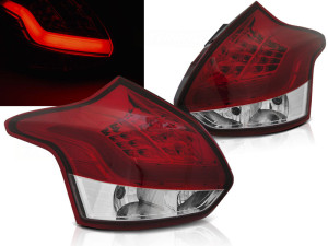 Achterlichten | geschikt voor Ford | Focus 11-14 5d hat. | LED | LED BAR rood en wit