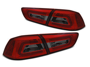 Achterlichten | geschikt voor Mitsubishi | Lancer 07-11 4d sed. | LED | LED BAR rood en smoke
