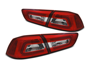 Achterlichten | geschikt voor Mitsubishi | Lancer 07-11 4d sed. | LED | LED BAR rood en wit
