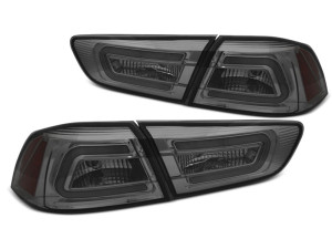 Achterlichten | geschikt voor Mitsubishi | Lancer 07-11 4d sed. | LED | LED BAR smoke
